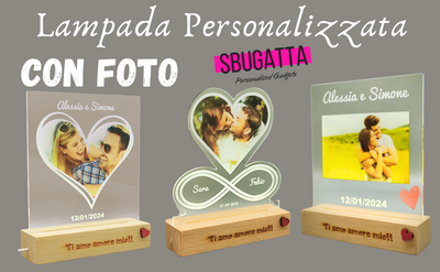 Lampada  Personalizzata Con Foto (Rettangolo)