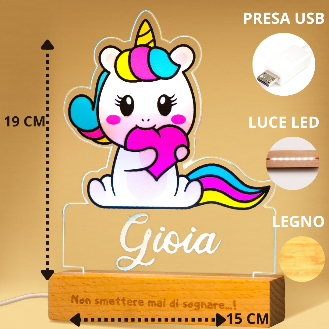 Lampada  Personalizzata Unicorno