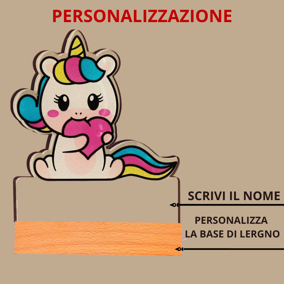 Lampada  Personalizzata Unicorno